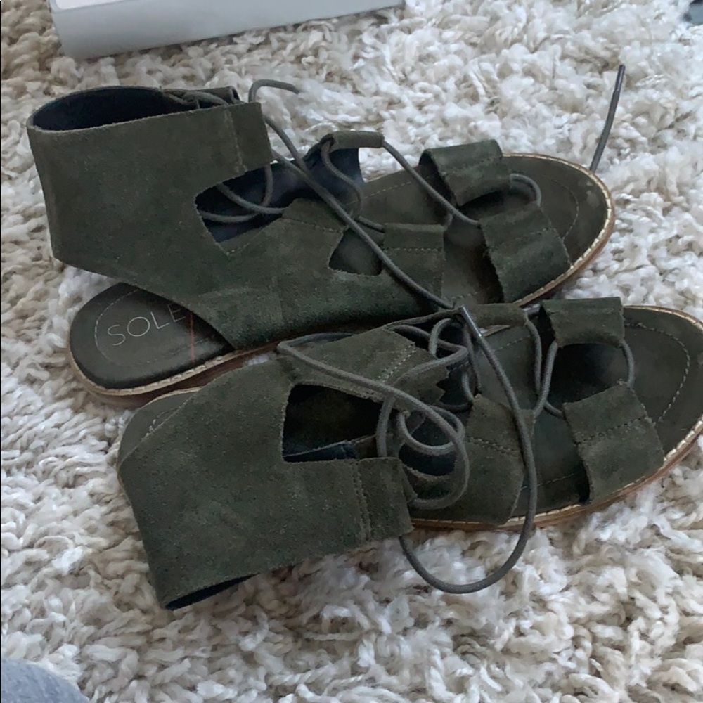 Sole society leather gladiator sandal